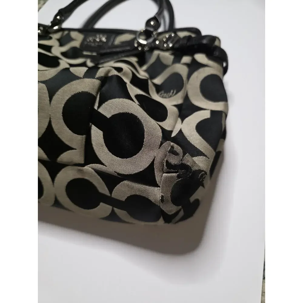 Coach Madison Signature C Sophia Satchel Bag J1220-22344 Black & GRAY